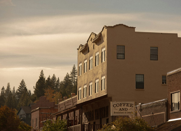 Small apartment building in a mountain town